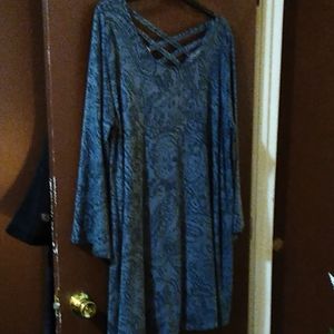 Boutique+ long sleeve swing dress